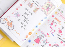 5 Rolls Transparent Decorative Tape PET Waterproof Self-Adhesive Flower Daisy Pattern Decorative Masking Sticker Clear Tape