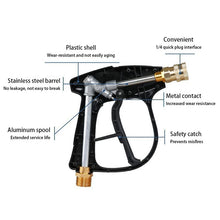 SEAMETAL Car Wash Gun Short Handle High Pressure Washer Gun with 5 Spray Nozzle Tips For Car Washing And Garden Cleaning Tools