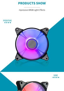 Aigo AR12PRO Computer Case Fan Ventoinha PC Unlimited Space 120mm RGB Fan 4pin PWM CPU Cooling Fan 3pin5v Argb 12cm Ventilador