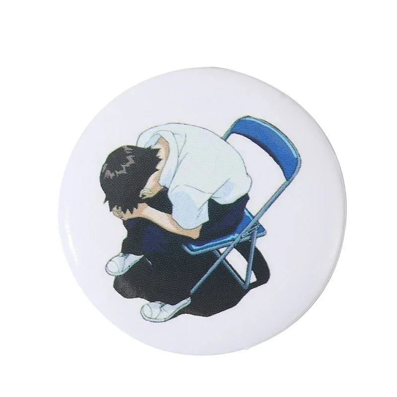 32-75MM Tinplate Pin Button Cartoon Anime Characters Round Icon Collection Brooch Badges Backpack Jewelry Fan Friends Gift