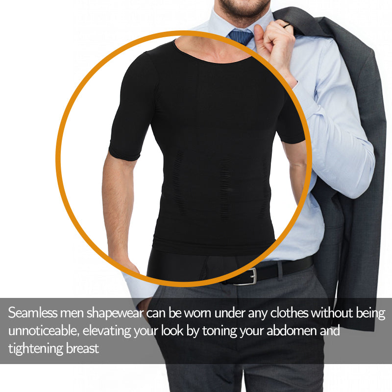 Men Body Shaper Slimming Compression Shirts Gynecomastia Undershirt Seamless Waist Trainer Muscle Belly Weight Loss Shapewear