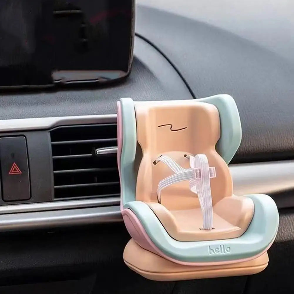Dolls Accessories For Labubu Mini Plush Car Seat Safety Seat with Car Air Vent Ornament Car Decoration