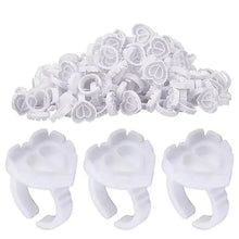 100Pcs Volume Glue Ring Cup for Lashes Fan Tattoo Pigment Holder Container Glue Holder Blossom Cups Eyelash Extension Supplier
