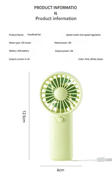 MEET SUN Portable Fan Convenient Creative Small Fan Pocket Hand-held Fan Lightweight AAA Battery Handheld Mini Fan Air Coolers