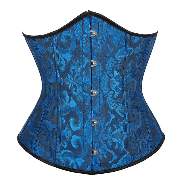 Women Gothic Jacquard Underbust Corset Bustier Waist Cincher Slimming Body Shaper Corselete Lingerie Plus Size Party Clubwear