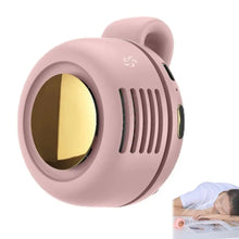 Portable Mini Bladeless Fan 3 Speed Adjustable Clip On Waist Shirt Silent Electric Fan Outdoor Travel Cooling Fan