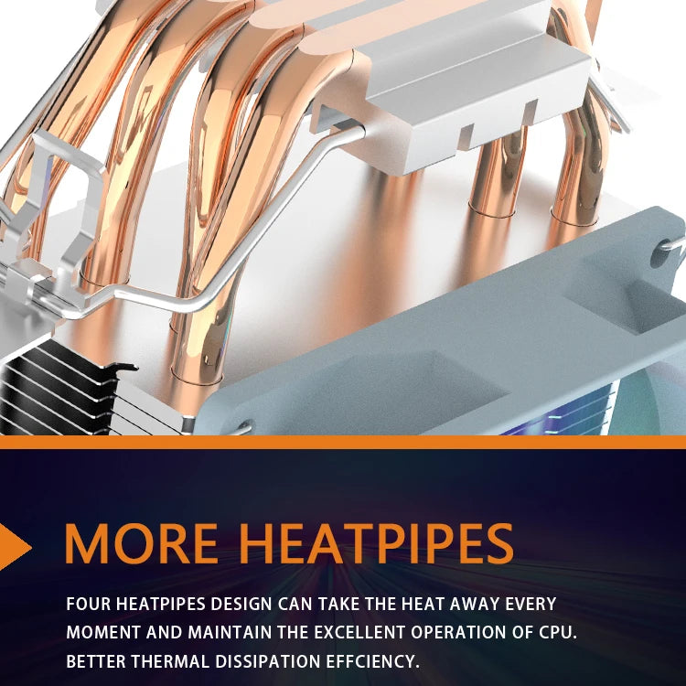 Aigo ICE CPU Cooler 2 4 6 Heat Pipes PC Radiator PWM 3PIN 90mm CPU Cooling Silent Rgb Fan For Intel 1700 1150 1156 1366 1155 AMD