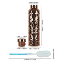 800ML Copper Water Bottle Anti-Slip Silicone Base Thermal Insulation Leakproof Sports Bottle One-Click Open Lid