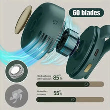 Portable Mini Bladeless Fan 3 Speed Adjustable Clip On Waist Shirt Silent Electric Fan Outdoor Travel Cooling Fan