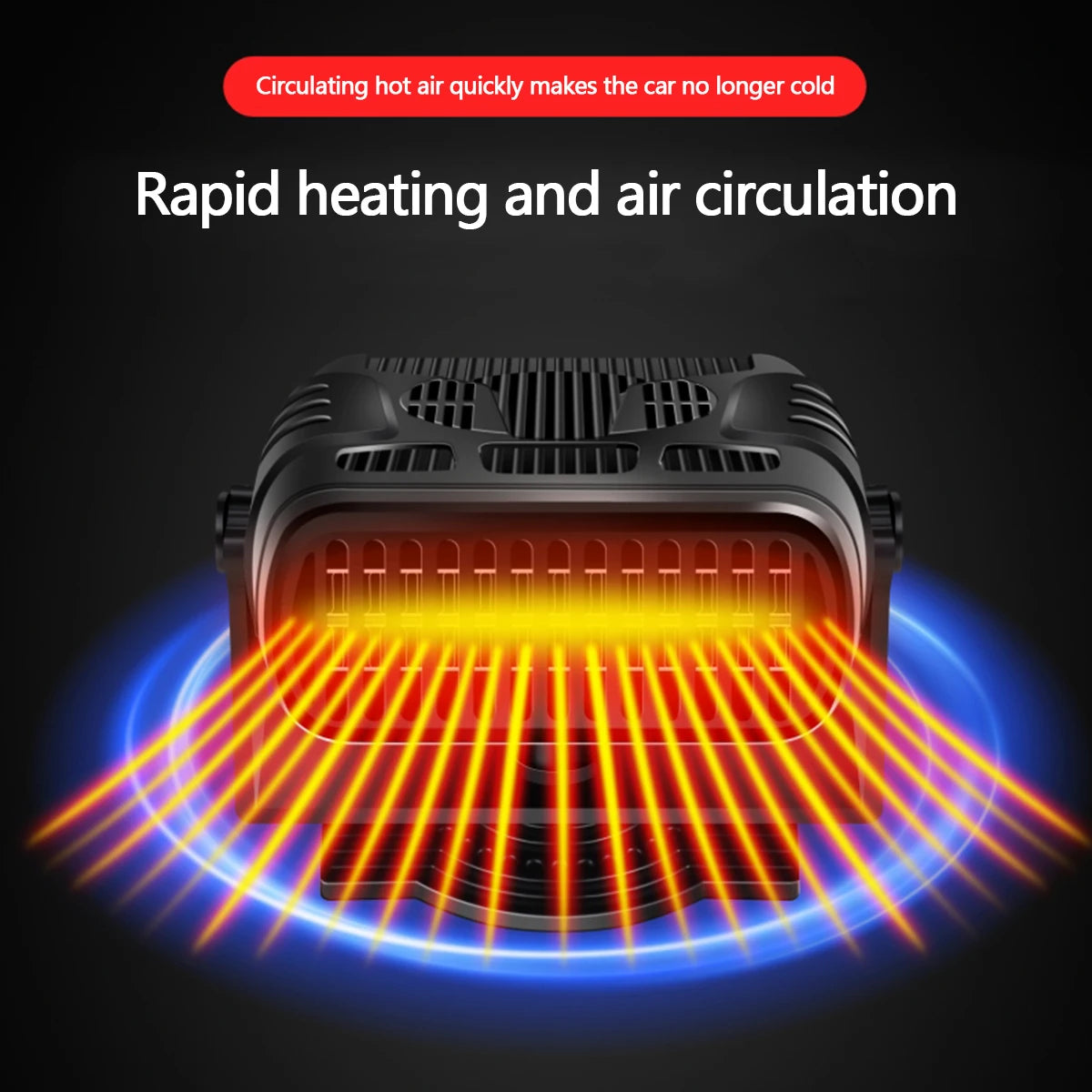 Car Cooling & Heater Fan 12V 120W Auto Windshield Anti-Fog Electric Heating Dryer Defogging Demister Defroster