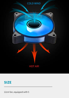 Aigo AR12PRO Computer Case Fan Ventoinha PC Unlimited Space 120mm RGB Fan 4pin PWM CPU Cooling Fan 3pin5v Argb 12cm Ventilador
