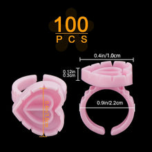 100Pcs Volume Glue Ring Cup for Lashes Fan Tattoo Pigment Holder Container Glue Holder Blossom Cups Eyelash Extension Supplier