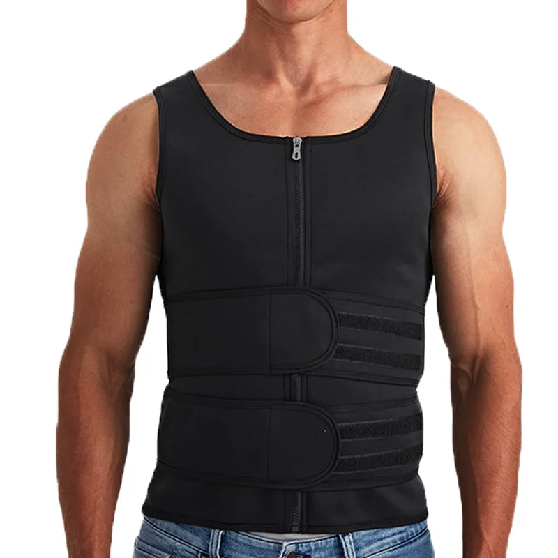 Men's Body Shaper Waist Trainer Sauna Vest Belts Sweat Sauna Corset Suits Abdomen Slimming Shapewear Fat Burning Fitness Tops
