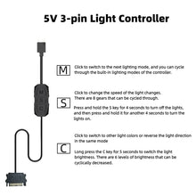 5V 3PIN ARGB Controller ARGB 5V 3PIN To SATA Interface Extension Cable RGB Sync Controller Cable for PC Fan Light Strip