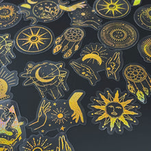 100 Pack Transparent PET Stickers BOHO Designs – Snake;Sun;Moons;Stars etc-Perfect for DIY, Bujo, Phone Cases, Windows & More