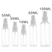 3/5/10pcs Refillable 10ml 30ml 50ml 60ml 100ml Clear PET Plastic Portable Spray Bottle Empty Perfume Container
