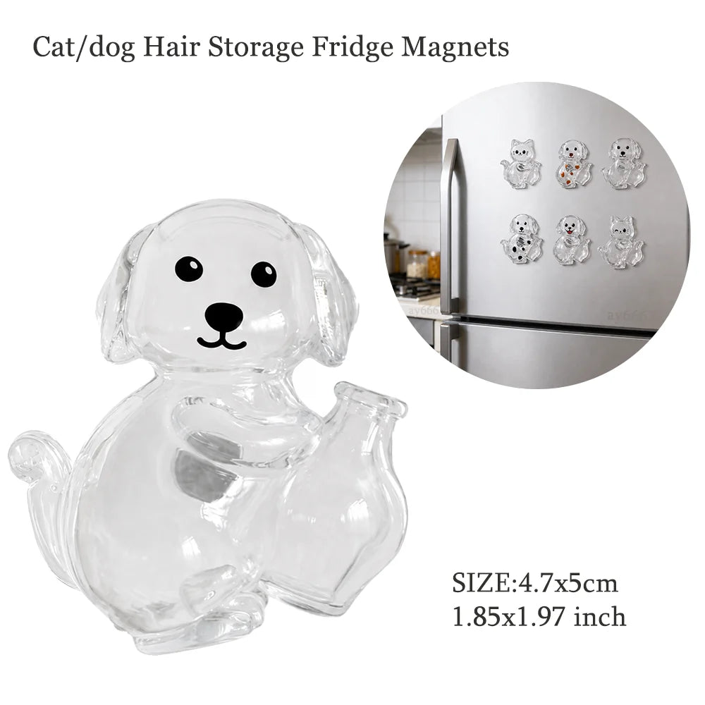 Creative Dog Hair Storage Keychain Transparent Dog\Cat Shape Memorial Pendant Handmade DIY Pet Souvenirs for Pet Lovers Gift