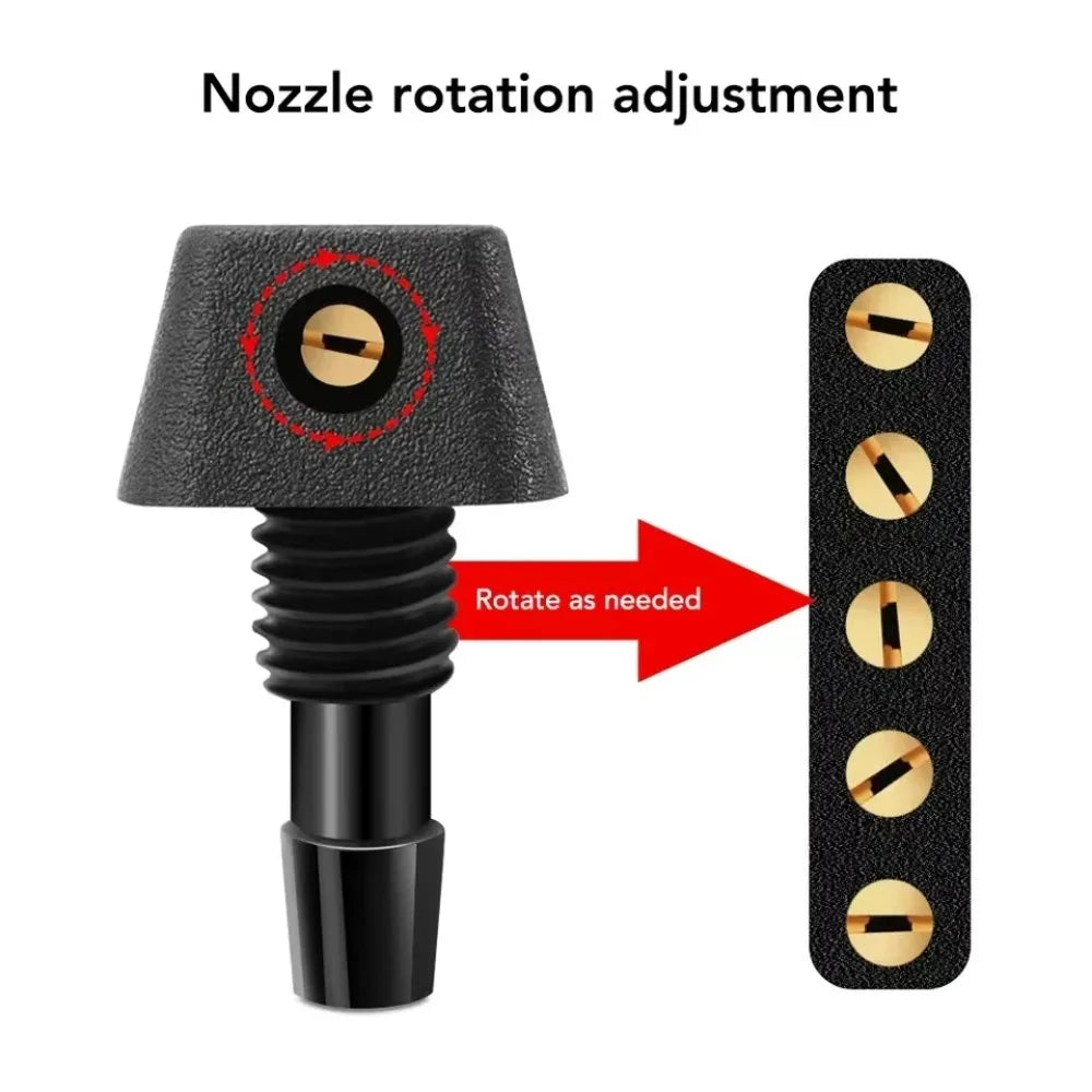 2 Pcs Universal Windshield Washer Nozzles Adjustable Fan Jet Sprayers Used For Daily Auto Parts Maintenance