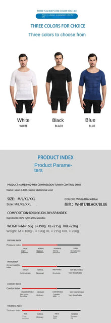 INSELLE Men Body Shaper Slimming Compression Vest Undershirt Seamless Waist Trainer Tank Top Belly Control Weight Loss Shapewear