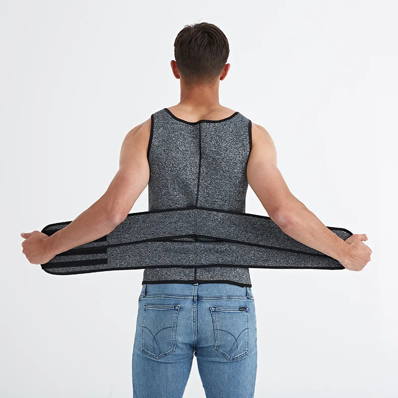 Men's Body Shaper Waist Trainer Sauna Vest Belts Sweat Sauna Corset Suits Abdomen Slimming Shapewear Fat Burning Fitness Tops