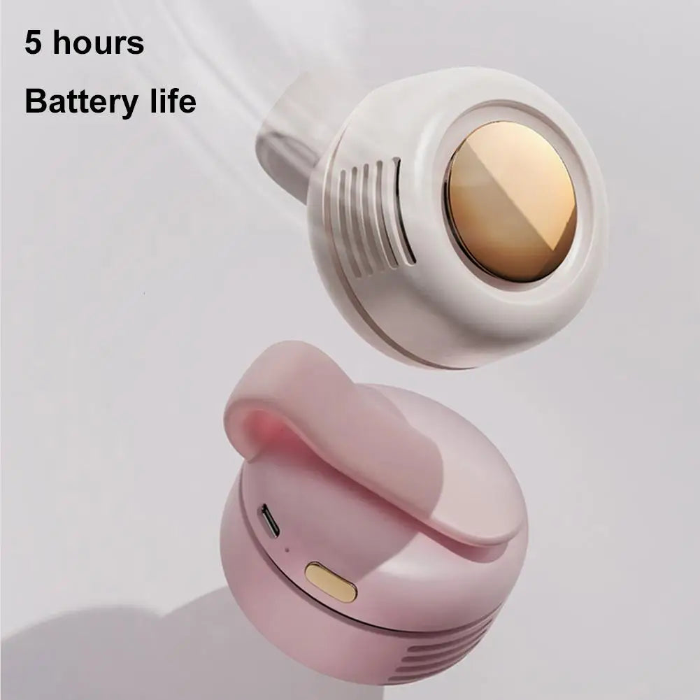 Portable Mini Bladeless Fan 3 Speed Adjustable Clip On Waist Shirt Silent Electric Fan Outdoor Travel Cooling Fan