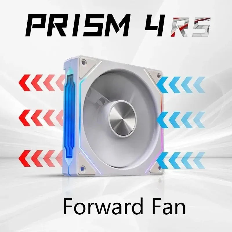 LDPCSJ PRISM 4 RS 12cm ARGB 4 Pin Computer Case Fan Quiet Cooling 12V Large Air Volume 800-1600RPM for Desktop Gaming PC Build