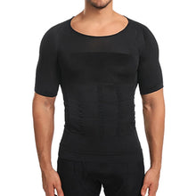 Men Body Shapers Fitness Elastic Abdomen Tight Fitting Short Sleeve Shirt Tank Tops Shape Underwear Slimming Boobs Shaping
