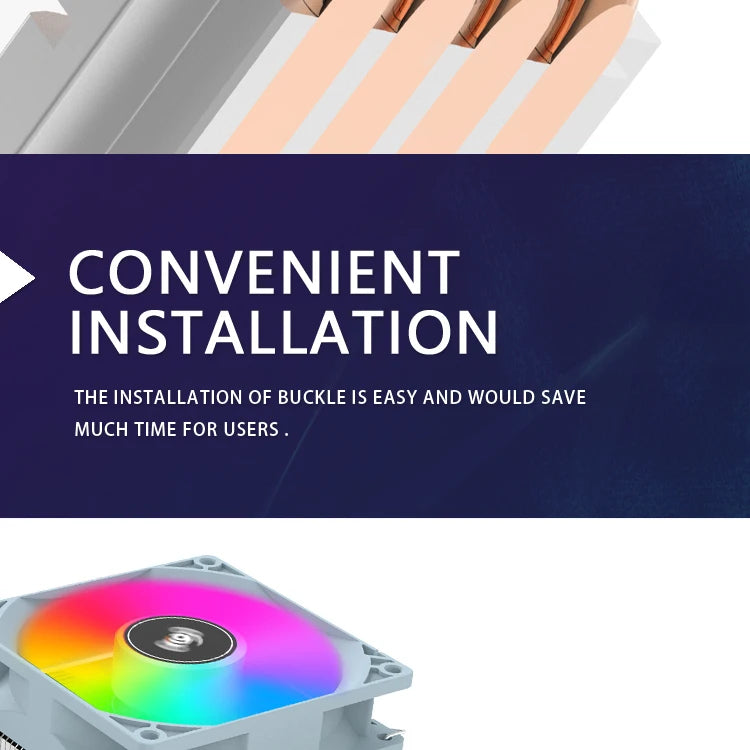 Aigo ICE CPU Cooler 2 4 6 Heat Pipes PC Radiator PWM 3PIN 90mm CPU Cooling Silent Rgb Fan For Intel 1700 1150 1156 1366 1155 AMD