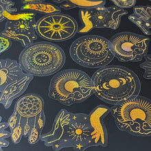100 Pack Transparent PET Stickers BOHO Designs – Snake;Sun;Moons;Stars etc-Perfect for DIY, Bujo, Phone Cases, Windows & More