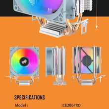 Aigo ICE CPU Cooler 2 4 6 Heat Pipes PC Radiator PWM 3PIN 90mm CPU Cooling Silent Rgb Fan For Intel 1700 1150 1156 1366 1155 AMD