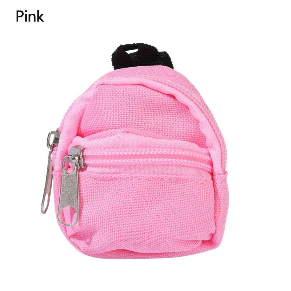 Mini Zipper Doll Backpacks Cute School Bags Doll Backpacks Doll Bags Travel Case Doll Accessories Toy Supplies for Doll Play