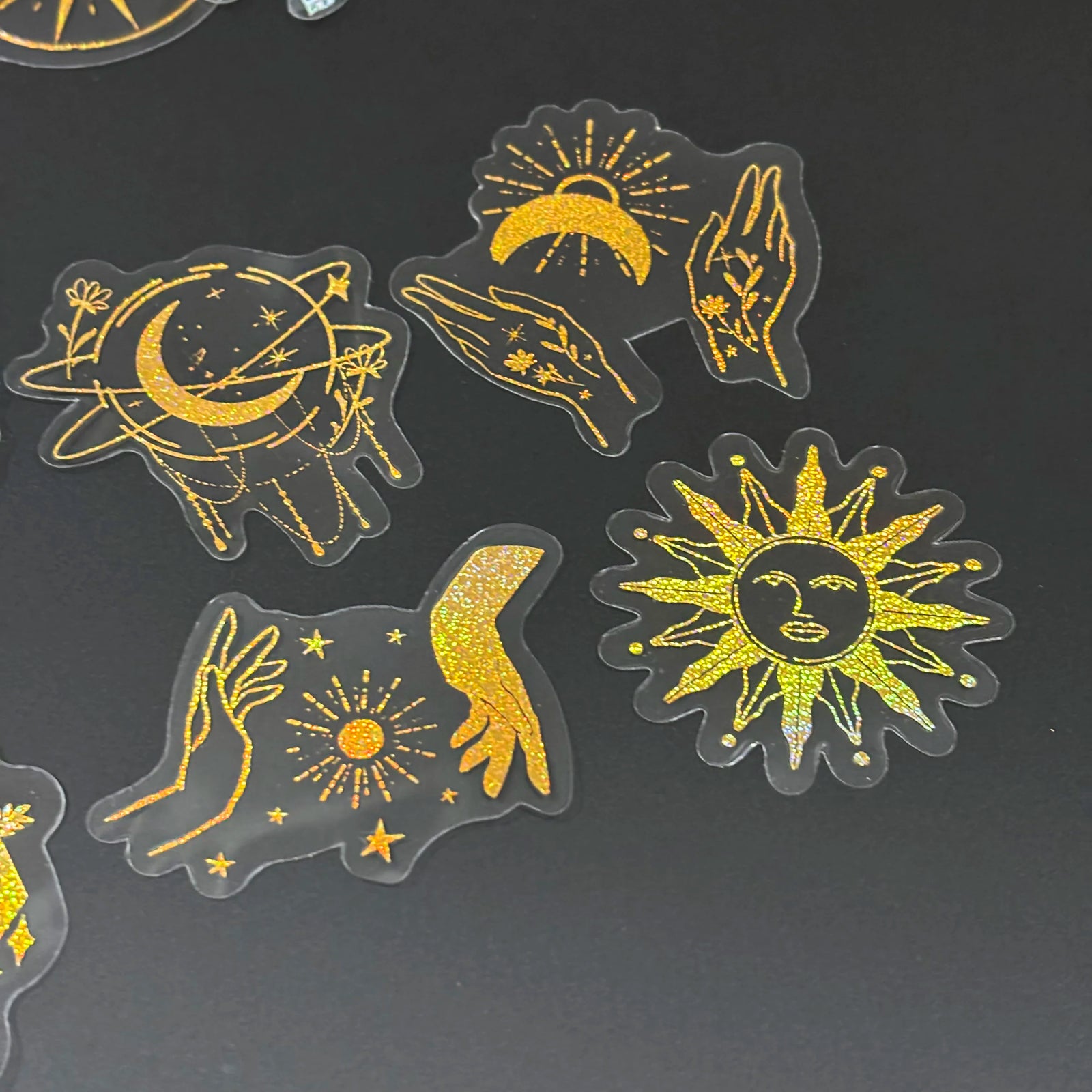 100 Pack Transparent PET Stickers BOHO Designs – Snake;Sun;Moons;Stars etc-Perfect for DIY, Bujo, Phone Cases, Windows & More