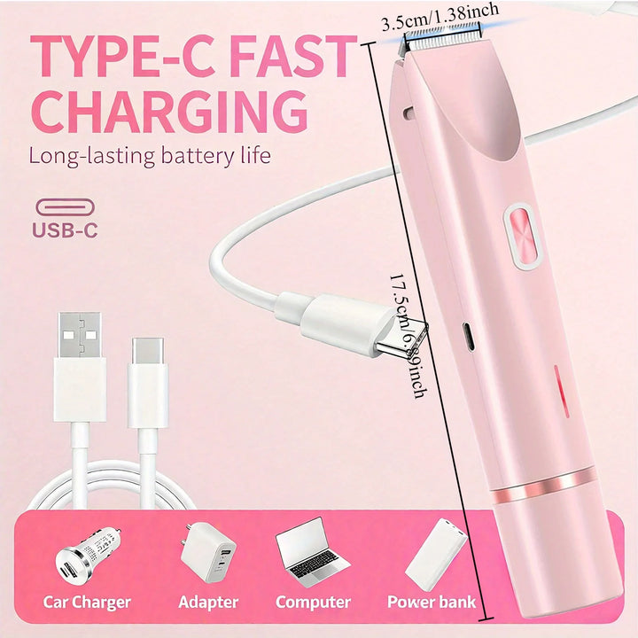 2-in-1 dual-head electric epilator and shaver for underarms, legs and face hair removal, birthday/Christmas gift