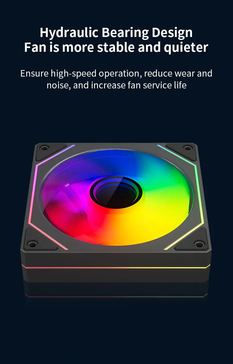 TEUCER Prism4 Pro 12cm ARGB Fan PC Case Fan Kit 4pin PWM CPU Cooling Fans 3pin 5v RGB Gaming Computer Fan