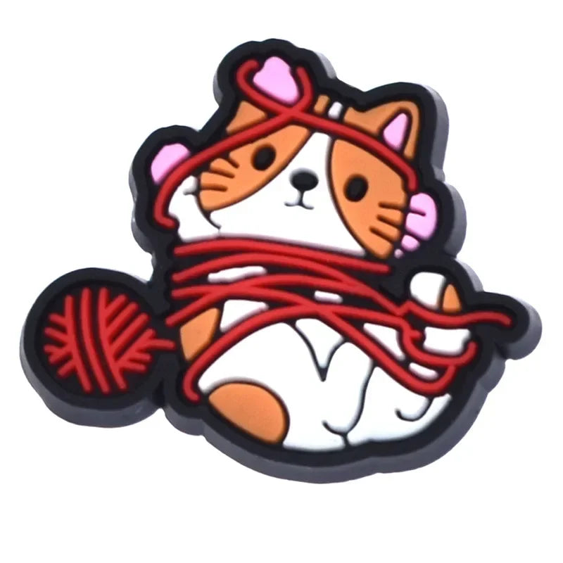 Shoe Charms for Crocs Accessories
 Pet Cat Shoes Charm for Croc Decorations Pins Men Accessory Jeans Woman Clogs Clips Badges