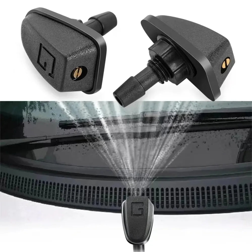 2 Pcs Universal Windshield Washer Nozzles Adjustable Fan Jet Sprayers Used For Daily Auto Parts Maintenance