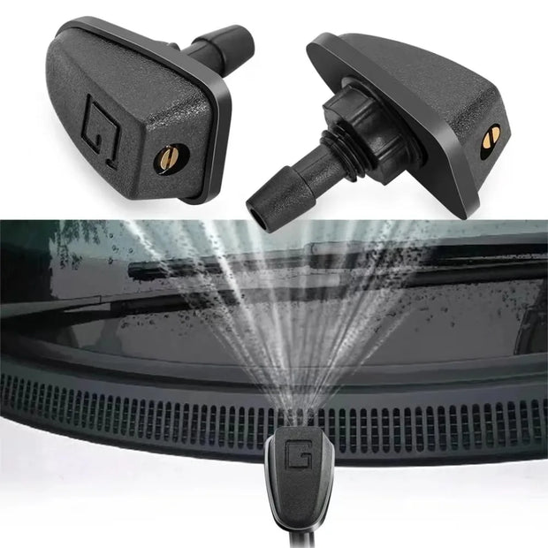 2 Pcs Universal Windshield Washer Nozzles Adjustable Fan Jet Sprayers Used For Daily Auto Parts Maintenance