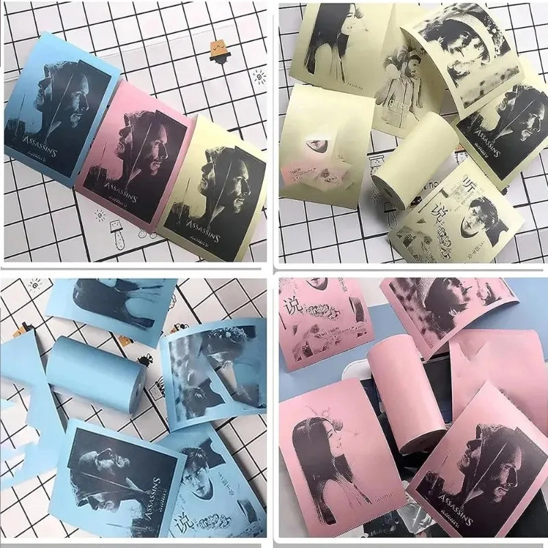 HD Mini Portable Thermal Printer 57mm Self-Adhesive Label Sticker Paper for Phone Picture Photo Universal Portable Label Printer