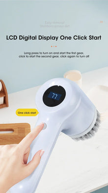 2025 Cordless Electric Spin Scrubber with 5 Brushes,IPX7 Waterproof Rechargeable Bathroom Cleaner for Tile/Shower/Grout Cleaning