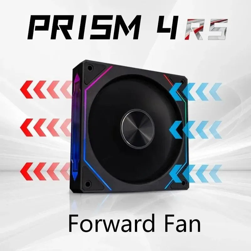 LDPCSJ PRISM 4 RS 12cm ARGB 4 Pin Computer Case Fan Quiet Cooling 12V Large Air Volume 800-1600RPM for Desktop Gaming PC Build