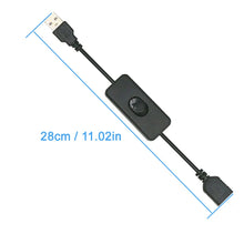 2 Pcs USB Cable With Switch ON/OFF Cable Extension Toggle for USB Lamp USB Fan LED Power Supply Line Durable Adapter USB Headset