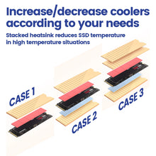 Clearance_JEYI Copper M.2 HeatSink, 3pcs 2280 SSD Copper Cooler Solid State Disk Radiator with Thermal Silicone Pad for Laptop D