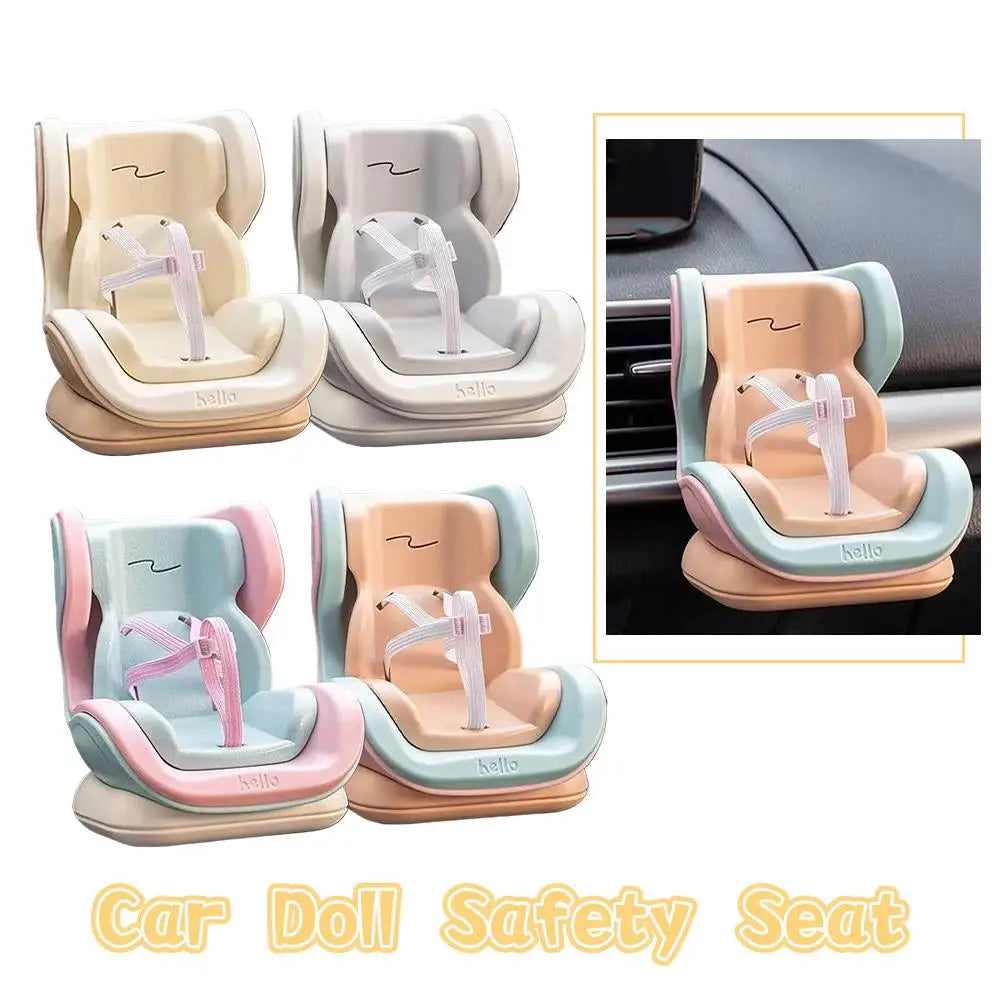 Dolls Accessories For Labubu Mini Plush Car Seat Safety Seat with Car Air Vent Ornament Car Decoration