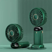 Portable Handheld Personal Rechargeable Fan LED Digital Display 90°Adjustable  Rechargeable Fan , 5 Speed Wind Mini Aromatherapy