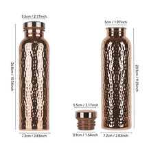 New 800ML Electroplated Copper Water Bottle One-Click Open Lid Stainless Steel Hammer Pattern Cup Sports Water Bottle