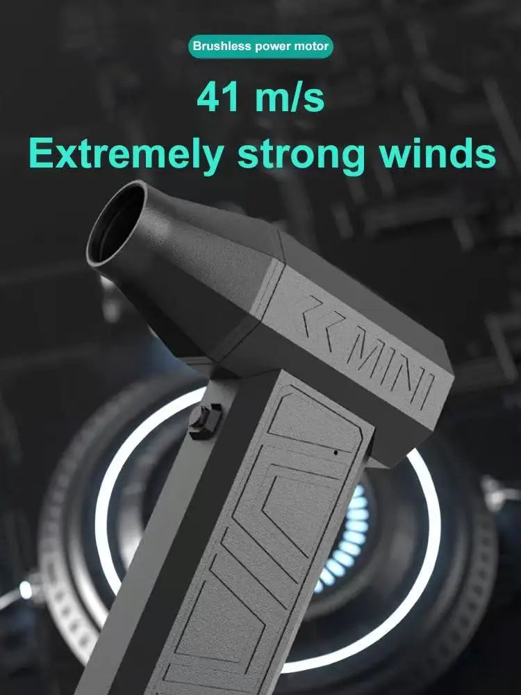 130000RPM Turbo Jet Fan Electric Air Duster Portable Cleaning Blower Tool Car Blowing Snow 4 Gears adjustable Type-C Charging