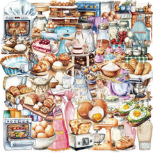 50pcs Retro Cafe Cartoon Graffiti Stickers Skateboard Water Bottle Notebook Mobile Phone Toy Decal Sticker PET Decoration