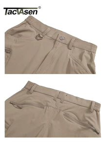 TACVASEN Summer Lightweight Trousers Mens Fishing Pants Outdoor Hiking Nylon Quick Dry Pockets Cargo Pants Casual Work Trousers