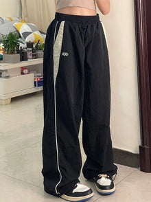 Y2k Wide Leg Cargo Pants Women Casual Loose Drawstring Trousers Streetwear Hip Hop Sweatpants 2024 Female Vintage Baggy Joggers