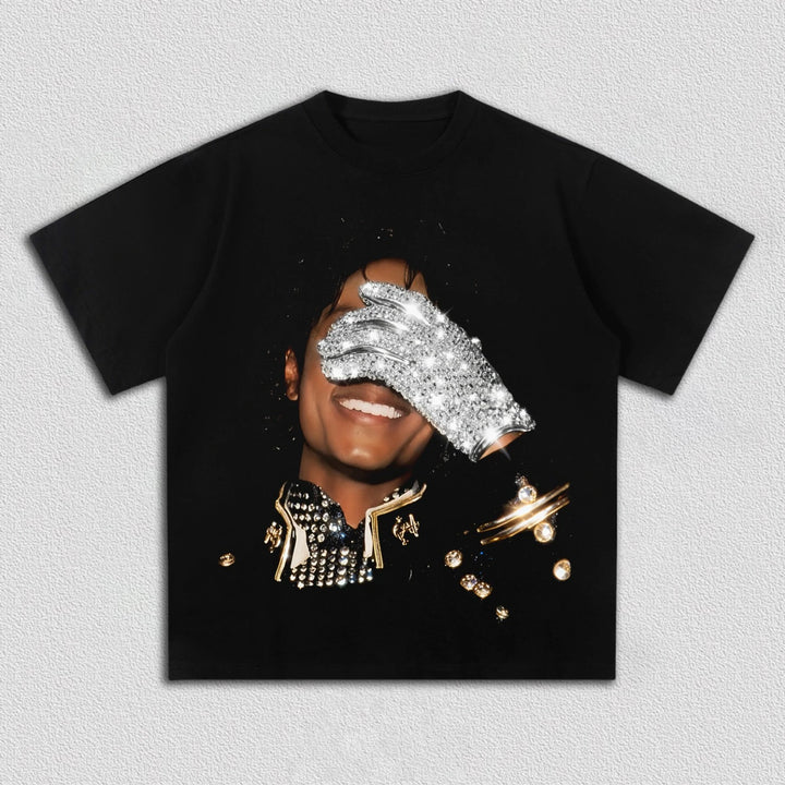 Summer Men's MJ Michael Jackson Printed 100%CottonNeutral O-Neck Short Sleeve Men's and Women's Fashion Hip Hop T-shirt Fan Gift